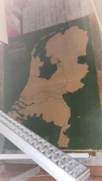 Landkaart  Nederland, Antiek en Kunst, Antiek | Schoolplaten, Ophalen, Aardrijkskunde