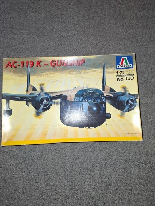 1/72 Italeri AC-119K Gunship C-119, Hobby en Vrije tijd, Modelbouw | Vliegtuigen en Helikopters, Zo goed als nieuw, Vliegtuig