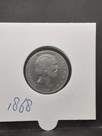 Halve gulden 1868 koning Willem III, Postzegels en Munten, Munten | Nederland, ½ gulden, Koning Willem III, Zilver, Ophalen of Verzenden