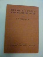 J. Moerman - Het Heilige edict van Keizer Kang Hi, Ophalen of Verzenden, Gelezen