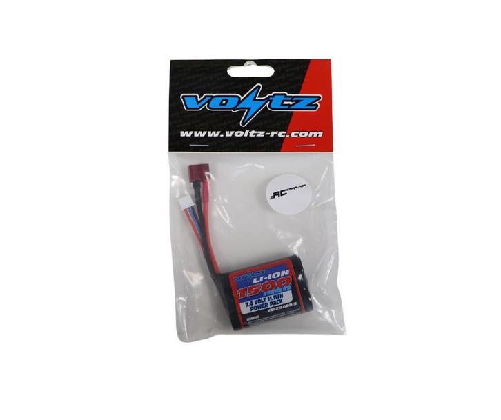 VOLTZ LI-ION 7.4V 1500MAH SHORT BATTERY w/DEANS T-PLUG, Hobby en Vrije tijd, Modelbouw | Radiografisch | Auto's, Nieuw, Onderdeel