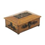 Vintage Houten Opbergkistje Wortelhout Hazelnoot Decoratie, Antiek en Kunst, Ophalen of Verzenden