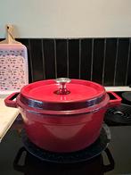 Gietijzeren Sola braadpan, rode versie, Ophalen of Verzenden, Zo goed als nieuw, Koekenpan of Braadpan, Gietijzer