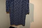 Ladress jurk stretch stof mooie print blauw knoopjes rugXS/S, Zo goed als nieuw, Verzenden, Blauw, Maat 34 (XS) of kleiner
