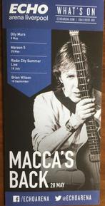 Paul McCartney - concert brochure Liverpool 2015, Verzamelen, Ophalen of Verzenden, Zo goed als nieuw, Boek, Tijdschrift of Artikel
