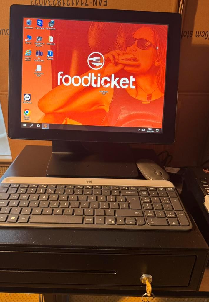 Compleet kassa systeem 1 foodticket, Computers en Software, Vintage Computers, Ophalen