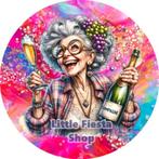 LF2823 icing frosting oma sarah 18cm eetbare taart print top, Ophalen of Verzenden, Nieuw, Taarten, Versiering