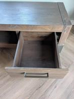 Donkerbruin TV meubel met metalen poten, Huis en Inrichting, Kasten | Televisiemeubels, 100 tot 150 cm, Zo goed als nieuw, Minder dan 100 cm