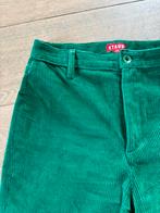 STAUD LA high waist flared leg emerald green corduroy pants, Maat 38/40 (M), Ophalen of Verzenden, Zo goed als nieuw, STAUD
