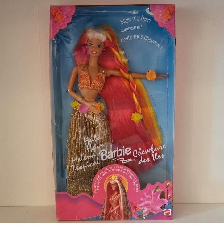 Barbie Hula Hair 1996 NRFB, Verzamelen, Poppen, Nieuw, Fashion Doll, Ophalen of Verzenden