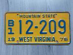 Kentekenplaat 1976 West Virginia USA Nummerplaat Nummerbord, Ophalen of Verzenden, Gebruikt, Auto's