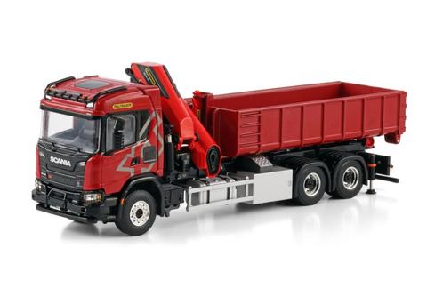 Premium Line; SCANIA G NORMAL CG17N RIGED TRUCK WITH HOOKLIF, Hobby en Vrije tijd, Modelauto's | 1:50, Nieuw, Bus of Vrachtwagen