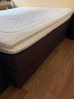 Boxspring + topper 180 x 220, Huis en Inrichting, Slaapkamer | Boxsprings, Ophalen, Gebruikt, Bruin, 210 cm