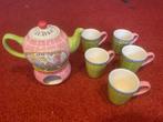 Blond Amsterdam theepot met 5 mokken, Huis en Inrichting, Keuken | Servies, Gebruikt, Blond Amsterdam, Overige typen, Ophalen of Verzenden