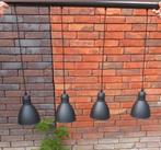 Eglo Industriële zwarte hanglamp 4 lichtpunten Ehv, geldrop, Ophalen of Verzenden, Zo goed als nieuw, 75 cm of meer