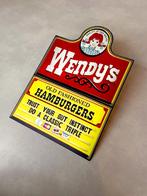 Reclamebord Wendy's Hamburgers logo 40x57cm aliuminium, Ophalen of Verzenden, Nieuw, Reclamebord