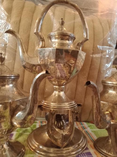 ZilverThee en Koffie servies met Waterkan op Brander 3137gr., Antiek en Kunst, Antiek | Servies compleet, Ophalen of Verzenden