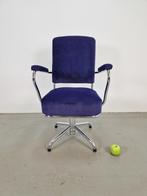Vintage Paul Schuitema refurbished Fana Bureaustoel Stoel 60, N, N, Blauw, Ophalen of Verzenden