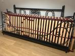 Zwart Gietijzeren Bed 140x200 + Lattenbodem, Huis en Inrichting, Slaapkamer | Bedden, Ophalen, Gebruikt, Zwart, Tweepersoons