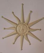 Metalen tuinwanddecoratie zon geel, Verzenden, Nieuw