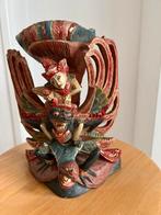 Vintage houtsnijwerk uit Bali, zeer kleurrijk !, Antiek en Kunst, Verzenden