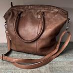 Cowboysbag. Grote leren schoudertas., Ophalen of Verzenden, Zo goed als nieuw, Bruin, Leer