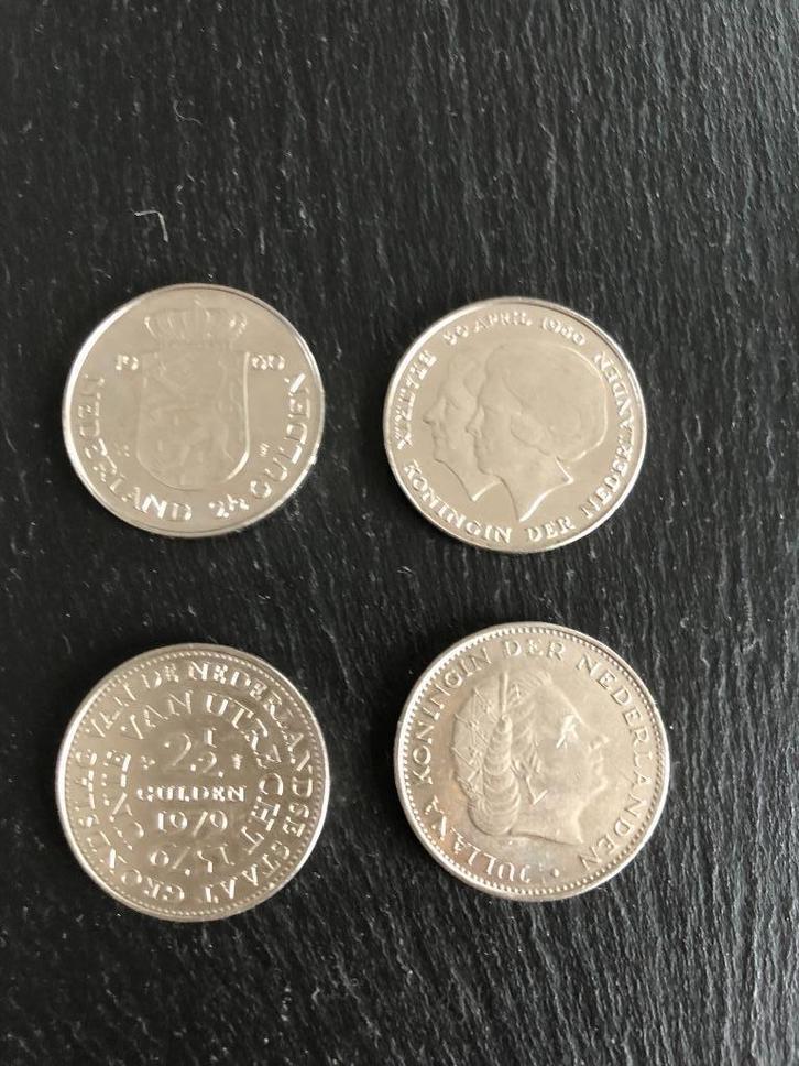 tweeënhalve gulden, 2halve gulden, rijksdaalder 1979 en 1980, Postzegels en Munten, Munten | Nederland, Losse munt, 2½ gulden