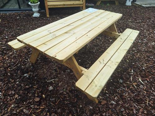 Gebruikte Picknicktafel Easy, Tuin en Terras, Picknicktafels, Gebruikt, Rechthoekig, Hout, Ophalen