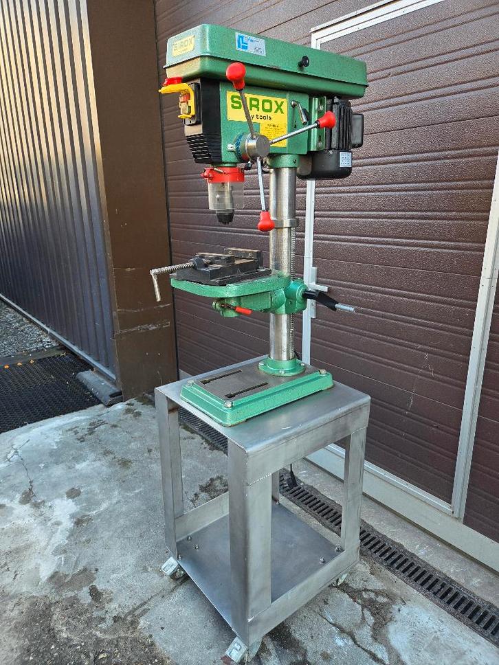 Kolomboormachine Sirox CH 5 op een zware RVS onderstel, Doe-het-zelf en Verbouw, Gereedschap | Boormachines, Gebruikt, Kolomboormachine