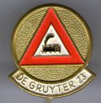 De Gruyter verkeersbord Nr 23 koper speldje ( X_023 ), Verzamelen, Verzenden, Zo goed als nieuw, Transport, Speldje of Pin