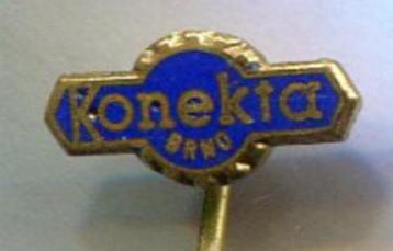 KONEKTA BRNO liften blauw email op koper speldje ( T_160 ) beschikbaar voor biedingen