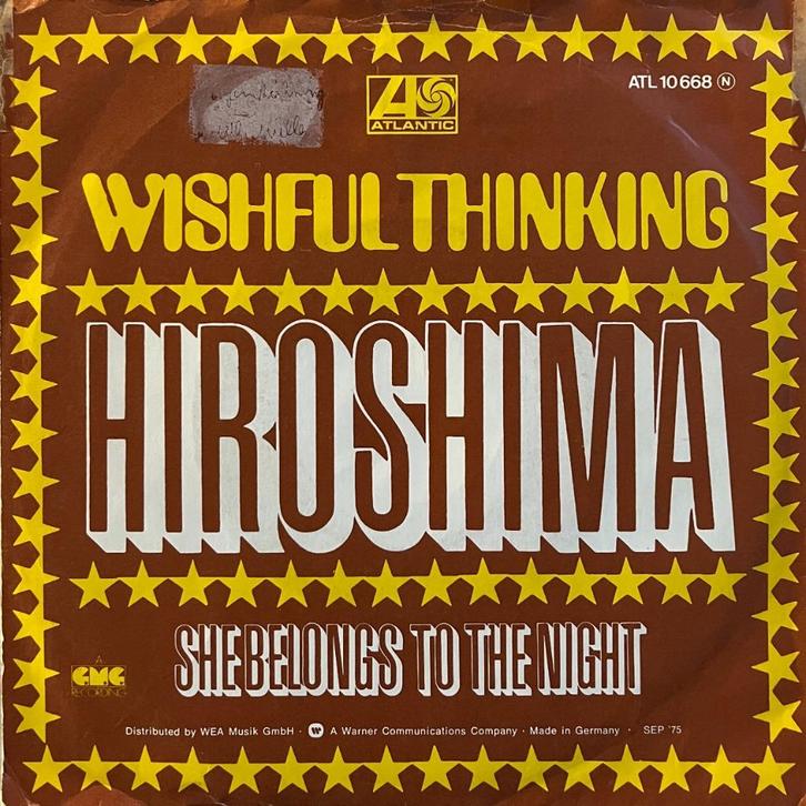 Wishful Thinking - Hiroshima, Cd's en Dvd's, Vinyl Singles, Gebruikt, Single, Pop, 7 inch, Ophalen of Verzenden
