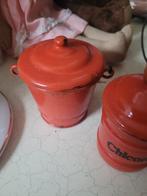 Antiek emaillen poppen emmertje foto 1 t/m 3