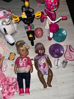 Baby born complete set bruin zusje kleding buggy fiets, Ophalen, Zo goed als nieuw, Babypop