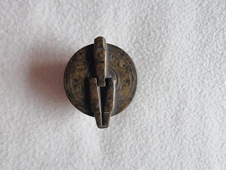 Antiek messing sluitgewicht, Antiek en Kunst, Antiek | Koper en Brons, Ophalen of Verzenden