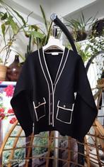 Sandro Zwart vest met witte details, Zwart, Sandro, Ophalen of Verzenden, Zo goed als nieuw