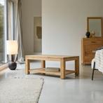 Tikamoon “Eve” salontafel – massief teak, 100  60  40 cm, Ophalen, Gebruikt, 100 tot 150 cm, Glas