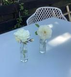 Glazen flesjes met dop of vaasjes zonder dop., Ophalen