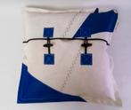 Zeildoekkussen Blue, Ophalen of Verzenden, Nieuw, Wit, Vierkant