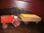 houten Porsche tractor met aanhanger vintage, Verzenden