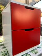 Nordli Nachtkastje Ikea wit/rood, Huis en Inrichting, Ophalen
