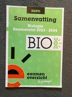 Examen overzicht samenvattingen HAVO; N&G N&T 2023-2024, Boeken, Schoolboeken, Overige vakken, HAVO, Ophalen of Verzenden, ExamenOverzicht
