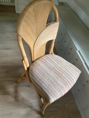 Bamboe rattan stoelenset 4x( G Crespi) beschikbaar voor biedingen