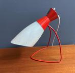 60 jaren rode tafel lamp Josef Hurka Napako melk wit glas, Gebruikt, Ophalen of Verzenden, Glas, Vinatge
