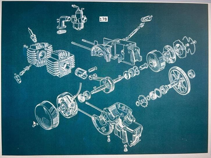 puch maxi motorbloktekening, Fietsen en Brommers, Brommeronderdelen | Puch, Zo goed als nieuw, Blok, Ophalen of Verzenden