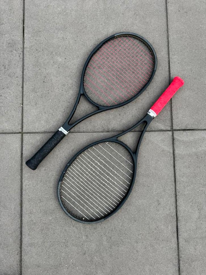 2x Wilson Pro Staff 97 V13 315 gr, Sport en Fitness, Tennis, Gebruikt, Racket, Wilson, L3, Ophalen of Verzenden