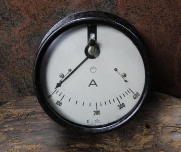 Amperemeter Groot Vintage Oud Deco zeldzaam beschikbaar voor biedingen