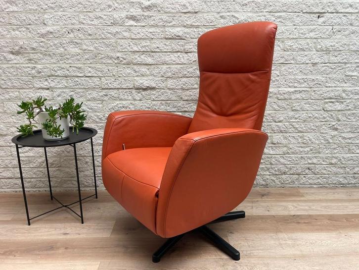 Ciar Large relax fauteuil handmatig verstelbaar stoel leer, Huis en Inrichting, Fauteuils, Zo goed als nieuw, Leer, 50 tot 75 cm