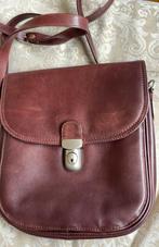 Abro leren schoudertas bordeaux, Ophalen of Verzenden, Gebruikt, Rood