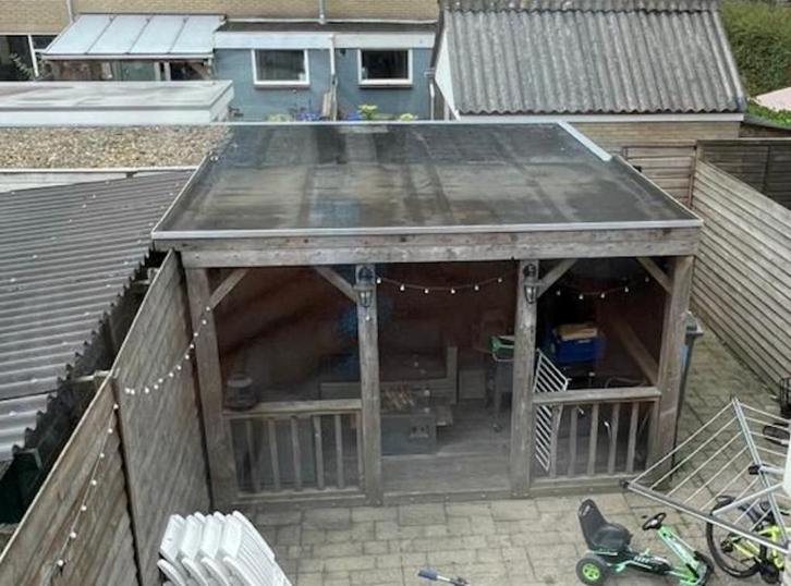 Douglas Overkapping 4x3m met Houten Vloer – Zelf Demonteren, Tuin en Terras, Overkappingen, Gebruikt, Veranda, Ophalen